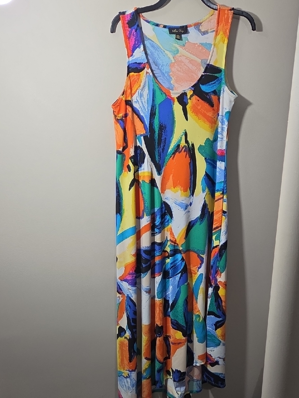 Melissa Paige Multicolor Abstract Sleeveless Maxi Dress